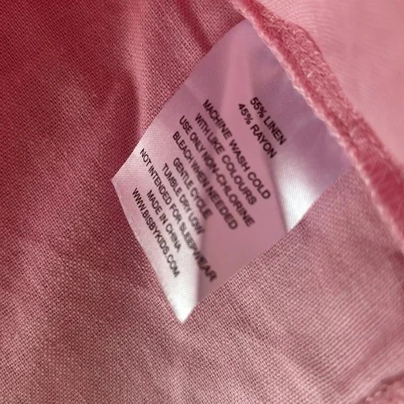 Bisby Pink Linen Ruffle Top size 10 - Picture 3 of 4